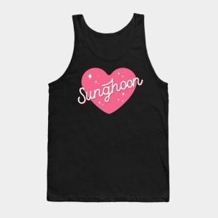 Enhypen Sunghoon name text sparkling heart engene | Morcaworks Tank Top